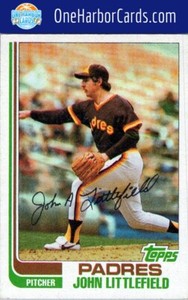 1982 Topps San Diego Padres Baseball Card #278 John Littlefield
