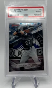 2016 Bowman's Best Trevor Story Rookie RC PSA 10 - Picture 1 of 1