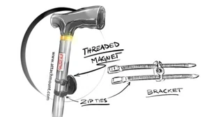 Magnetic Mount Kit For Walking Cane - Picture 1 of 12