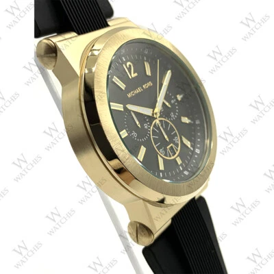 Nuevo Michael Kors MK8445 48mm Hombre Dylan Cuarzo S. Acero Negro Silicona Reloj Foto 1 de 4
