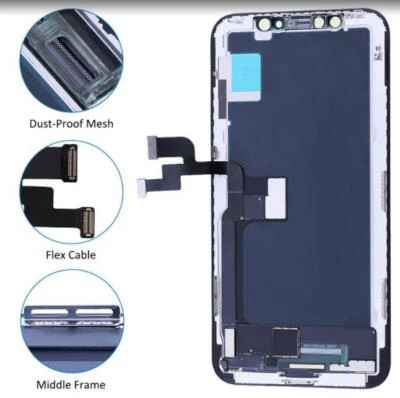 A+Soft OLED Display LCD Touch Screen Digitizer Assembly Replacement For iPhone X - Image 1 of 4