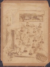1898-1899 BERGAMO Liceo Paolo Sarpi Licenza Fotografia albumina