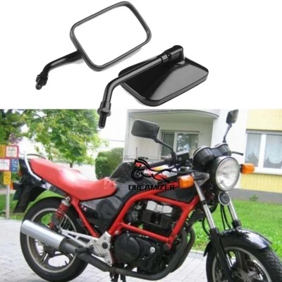 Universal Rectangle Rear View Mirrors For Honda CB350 CB360 CB450 CB550 CB650 - Image 1 of 4