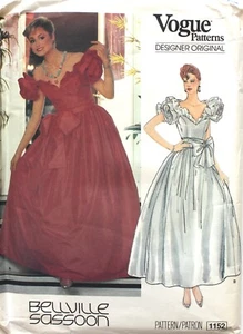 Vogue 1152 Bellville Sassoon Designer Original Pattern Size 8 Dress Gown - Picture 1 of 2