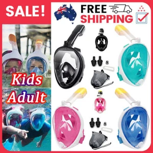 Adult & Kid Snorkel Set: Full Face Mask for Family Fun - Picture 1 of 13
