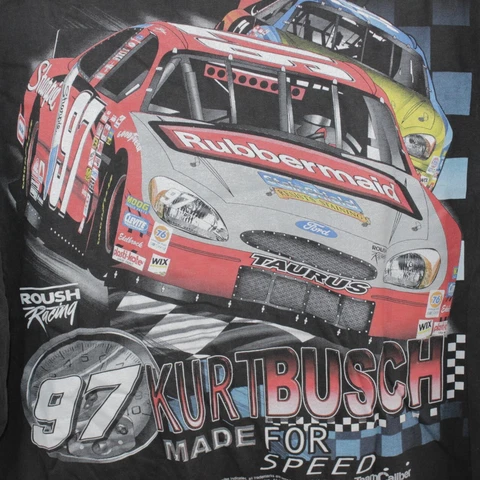 Kurt Busch #97 Team Caliber Made For Speed Nascar T-Shirt Size 2XL Cover
