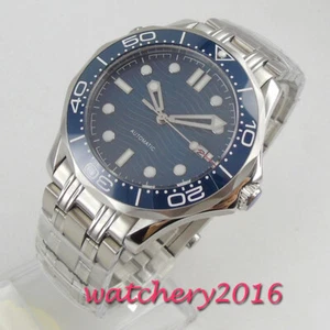 41mm BLIGER Blau Dial Datum Leuchtzeiger Saphirglas Automatisch men's Watch - Bild 1 von 6