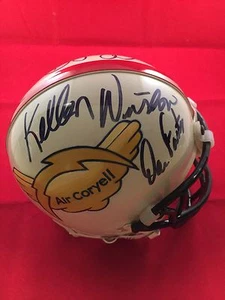 CORYELL FOUTS WINSLOW JOINER SIGNED JOLENE JESSIE HAND PAINTED MINI HELMET - Picture 1 of 7