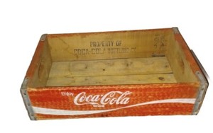 Vintage Enjoy COCA-COLA Wood Bottle Wooden Crate Red