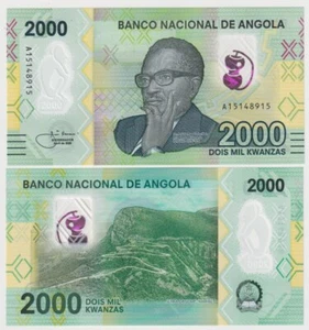 ANGOLA 2000 KWANZAS (2020) - P-NEW UNC Polymer Notes -Prefix A - Picture 1 of 3
