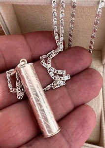 Hirze Imam Jawaad Dua Samawaat Engraved on 925 Silver Locket & 925 Silver Chain - Picture 1 of 9