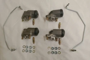 Land Rover Series 2 / 2A & 3 Front Wheel Cylinders With Fittings & Link Pipes - Picture 1 of 4