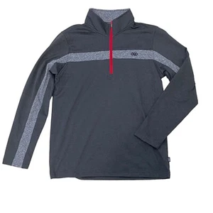 Camisa de golf para hombre Leg3nd talla pequeña gris 1/4 con cremallera suéter manga larga torso tenis - Imagen 1 de 5