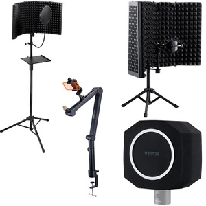 VEVOR Microphone Isolation Ball High-Density Foam with Dual-Layered Pop Filter - Picture 1 of 86