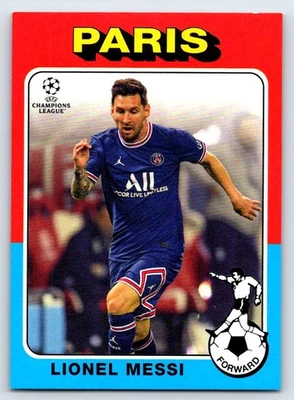 Lionel Messi 2021-22 Topps UEFA Champions League 1975-76 Retro PSG - Image 1 of 2