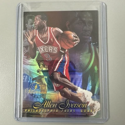 1996-97 Flair Showcase ALLEN IVERSON Rookie Grace Row 1  76ers RC #3 - Image 1 of 2