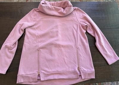 Túnica de lã Xersion tamanho L malva ouro rosa com zíper gola alta - Imagem 1 de 4