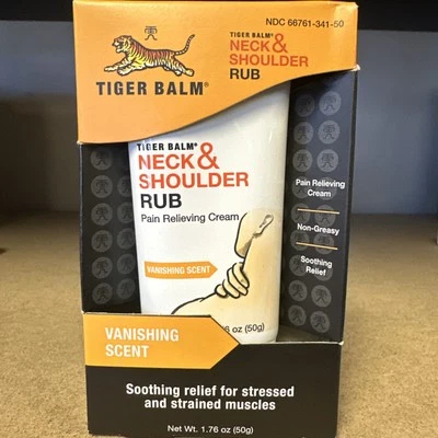 Crema para aliviar el dolor de cuello y hombro Tiger Balm 1,76 OZ/50 g Foto 1 de 4
