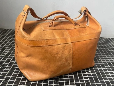 Vintage Naturledertasche Weekender Reisetasche Ledertasche Schultertasche TOP - Bild 1 von 4