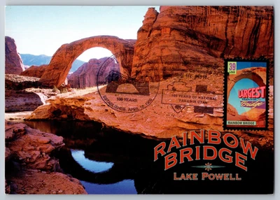 #4060 Longest Natural Bridge Rainbow Bridge Maxi Card w/Pictural Cancel - Image 1 of 2