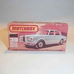 Matchbox Lesney Superfast 39 e Rolls Royce Silver Shadow II K Style Repro Box - Picture 1 of 4