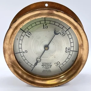 Antikes Crosby Dampfmanometer Boston 1906 Industrie Marine Vintage - Bild 1 von 13
