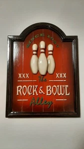 Vintage The Rock & Bowl Alley Plaque 2005 Wall Decor - Picture 1 of 6