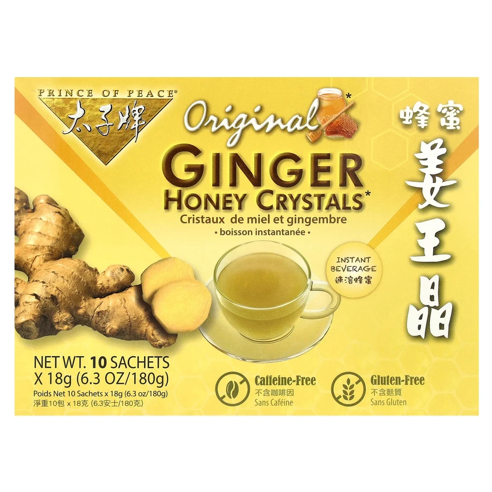 Prince of Peace Ginger Honey Crystal Tea - 6 Pack