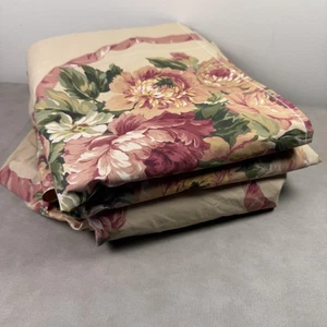 WestPoint Stevens Queen Sheet Set Flat & Fitted Floral Rose Ribbon Made in USA - Picture 1 of 7