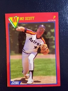 Mike Scott Astros 1989 Score Superstar RED PLASTIC GLOSSY TEST VERSION? - Picture 1 of 2