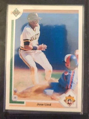 Jose Lind "Pittsburgh Pirates". 1991 Upper Deck Baseball Card #258 - Image 1 of 2
