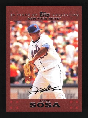 Jorge Sosa New York Mets 2007 Topps Update Copper #UH104 SN /56 - Image 1 of 2