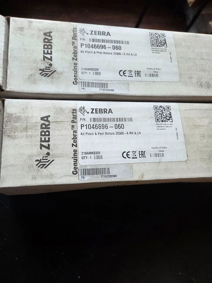 Zebra P1046696-060 pinch and peel roll set new in sealed box - Image 1 of 1