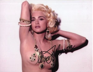 MADONNA SEXY MARILYN NACKTES TOP FOTO NUR MIT SCHMUCK HANDSIGNIERTES FOTO MIT COA! - Bild 1 von 2