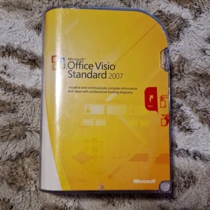 NEUF SCELLÉ Microsoft Office Visio Standard 2007, boîte complète de CD Royaume-Uni au détail - Photo 1/5