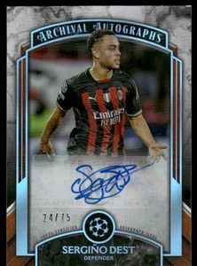 2023 Topps Museum Collection #AA-SD Sergino Dest Sapphire #/75 - Picture 1 of 2