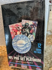 1991 NFL PRO SET PLATINUM SERIES 1 FOOTBALL FACTORY SEALED BOX 36 PACKS - Picture 1 of 2
