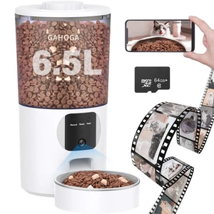 Automatic Cat Feeder with Camera and App, 6.5L 1080P HD Timed Pet Feeder, Aut... - Picture 1 of 9