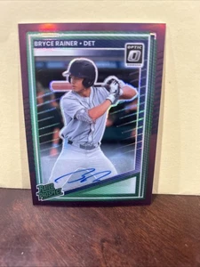 2025 Donruss Baseball Bryce Rainer Optic PURPLE AUTO 39/49 Autograph #189 - Picture 1 of 2