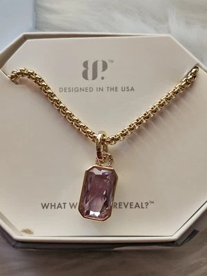 Bomb Party Necklace A Statement Of Many Lavender Topaz CZ Gold Plating NK32650 - Image 1 of 3