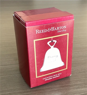 Reed Barton 2015 Silverplate Christmas Bell / 3 in Tall / with Original Box - Image 1 of 4