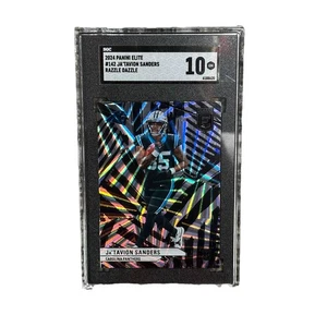2024 Donruss Elite Razzle Dazzle Case Hit RC Ja'Tavion Sanders #142 SGC 10 Pop 1 - Bild 1 von 3