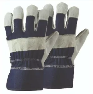 Briers Thorn-Proof Rigger Gardening Gloves, Heavy-Duty Work Gloves, Blue Large