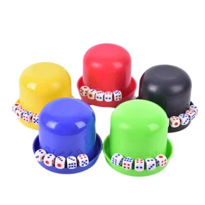 Polyedrale Würfel -Cup -Trinken Brettspiel Glücksspielbox mit 5pcs -Würfeln _r1 - Bild 1 von 17