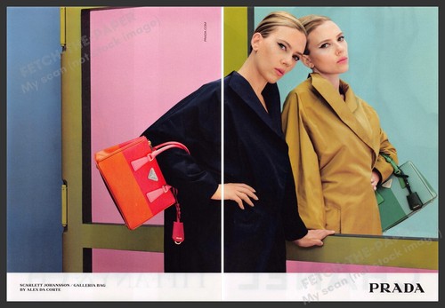 Pubblicità Stampa Prada anni 2020 2023 Scarlett Johannson Specchio Riflesso