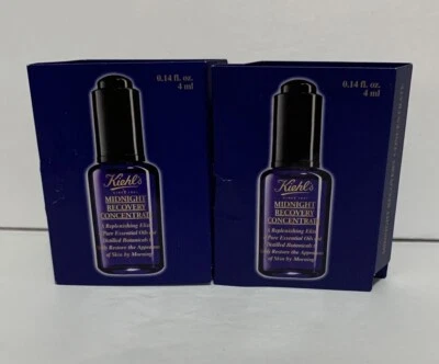 Lot 2X Kiehl's Midnight Recovery Concentrate 0.14oz/4ml each (Total 0.28oz/8ml) - Image 1 of 4