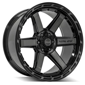 4PLAY Wheel 22x10 6x135 + 6x139.7 GM Chevy RAM 4P63 Black Wheel (1) - Picture 1 of 12