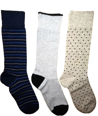 Calcetines Divertidos Moda Crew Talla 6-12 Para hombres Paquete de 3 Tiras de Punto Sólido George Nuevos 3 Pares Foto 1 de 4