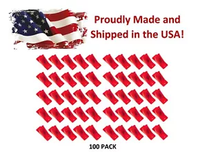 Red Plastic Roof Mini Snow Ice Guard -100 Pack | Stop Sliding Snow Stop Buildup - Picture 1 of 5
