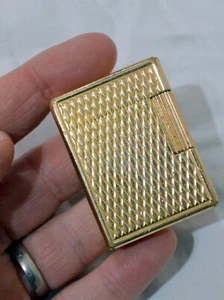 S T DUPONT Vintage Gold Plated Textured Cigarette Lighter. Lovely Example - Picture 1 of 11